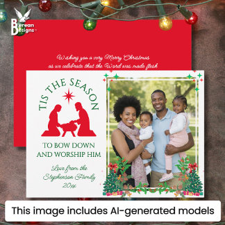 Cartes Pour Fêtes Annuelles C'EST LA SAISON Modern Family Photo Noël