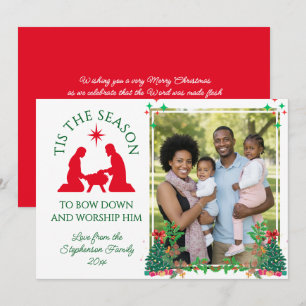 Cartes Pour Fêtes Annuelles C'EST LA SAISON Modern Family Photo Noël
