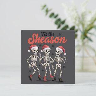 Cartes Pour Fêtes Annuelles C'est la Saison Noël Danse Squelette Famille 