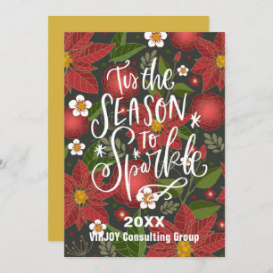 Cartes Pour Fêtes Annuelles C'Est La Saison Pour Éclater Red Poinsettia Busine