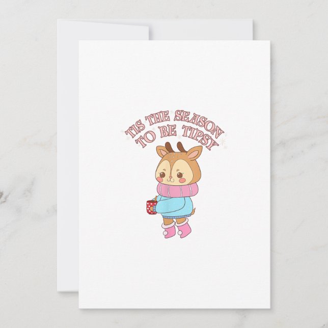 Cartes Pour Fêtes Annuelles C'est la saison pour être pompette - Boire Noël (Devant)