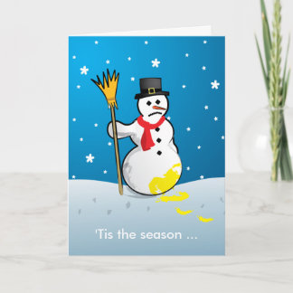 Cartes Pour Fêtes Annuelles 'C'est la saison ... Sad Snowman
