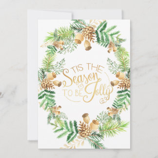 Cartes Pour Fêtes Annuelles C'Est La Wreath De Pins De Saison