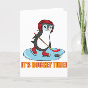 Cartes Pour Fêtes Annuelles C'est le temps du hockey - mignon hockey sur glace