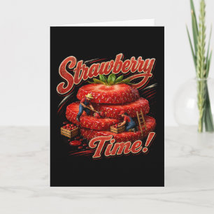 Cartes Pour Fêtes Annuelles C'est l'heure des fraises !