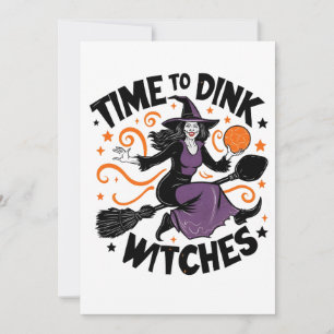 Cartes Pour Fêtes Annuelles C'est l'heure des sorcières de Dink Spooky Pickleb