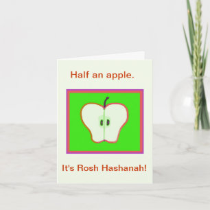 Cartes Pour Fêtes Annuelles C'est Roch Hachana ! Une demi-pomme !