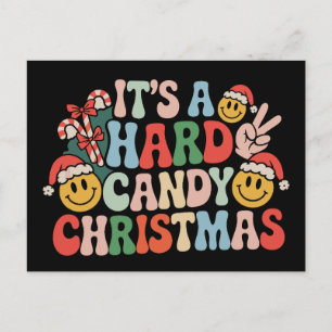 Cartes Pour Fêtes Annuelles C'est un Noël Hard Candy rétro funky Xmas