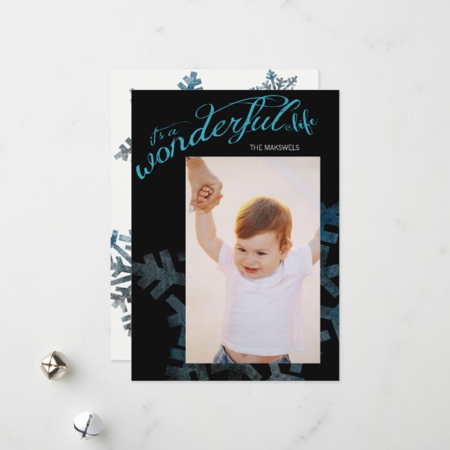 Cartes Pour Fêtes Annuelles C'est une merveilleuse photo de vie (Devant/Arrière en situation)