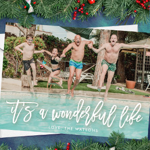 Cartes Pour Fêtes Annuelles C'est une photo de Noël de la vie merveilleuse