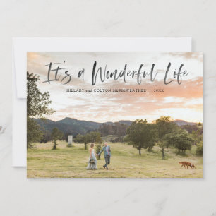Cartes Pour Fêtes Annuelles C'est une vie merveilleuse Photo plein cadre Horiz