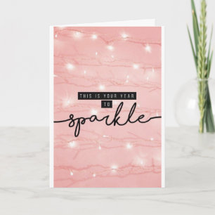 CARTES POUR FÊTES ANNUELLES C'EST "VOTRE ANNÉE" À "SPARKLE" VACANCES SOUHAITS