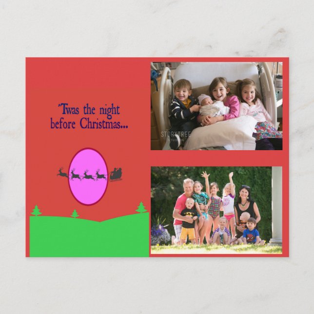 Cartes Pour Fêtes Annuelles C'était la nuit avant Noël (Devant)