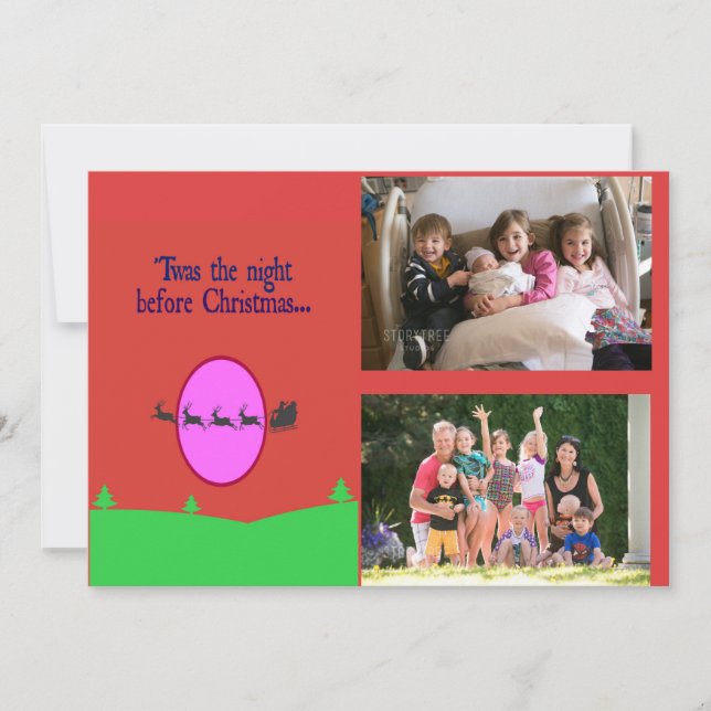 Cartes Pour Fêtes Annuelles C'était la nuit avant Noël (Devant)