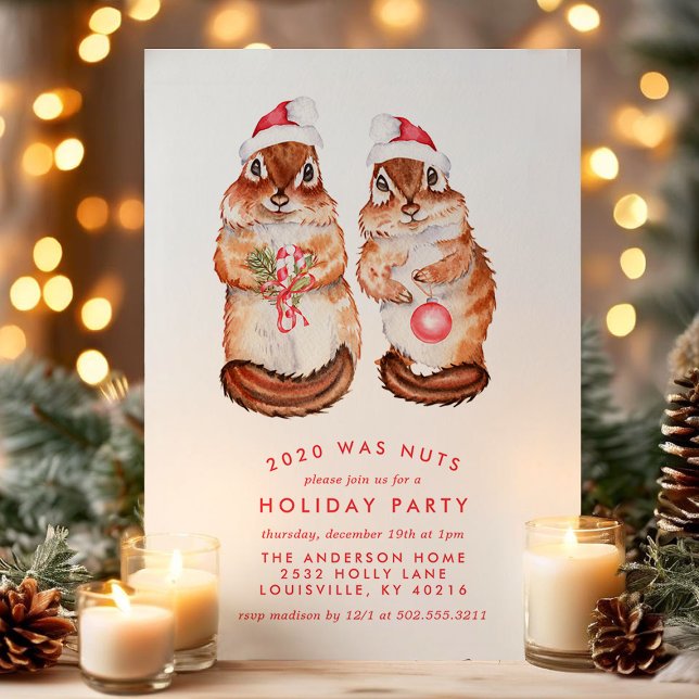 Cartes Pour Fêtes Annuelles Cette Année, C'Était La Fête De Noël De L'Écureuil (Créateur téléchargé)