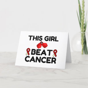 CARTES POUR FÊTES ANNUELLES CETTE FILLE A BATTU LE CANCER