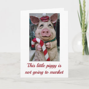 CARTES POUR FÊTES ANNUELLES CETTE **PIGGIE DE NOËL** EST SÛREMENT UNE COMIQUE