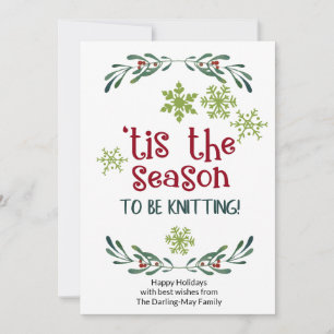 Cartes Pour Fêtes Annuelles Cette saison pour être Tricot - Knitters amusants