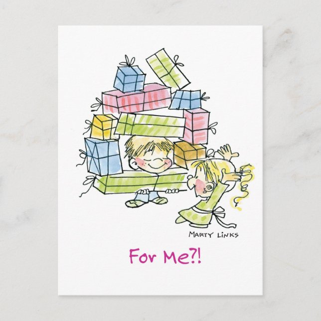 Cartes Pour Fêtes Annuelles CH-002 Cadeaux de Noël (Devant)