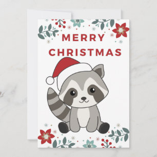 Cartes Pour Fêtes Annuelles Chaine de lumières Noël ratons laveurs Fêtes de fi