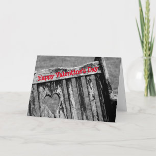 Cartes Pour Fêtes Annuelles Chaise en bois sculpté du coeur Retour