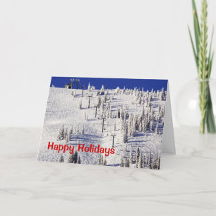 Cartes Pour Fêtes Annuelles Chaise ski de montagne Schweitzer, Noël