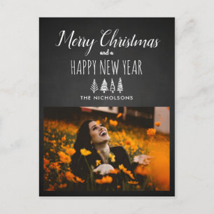 Cartes Pour Fêtes Annuelles Chalboard Noël & Nouvel An   Photo de vacances