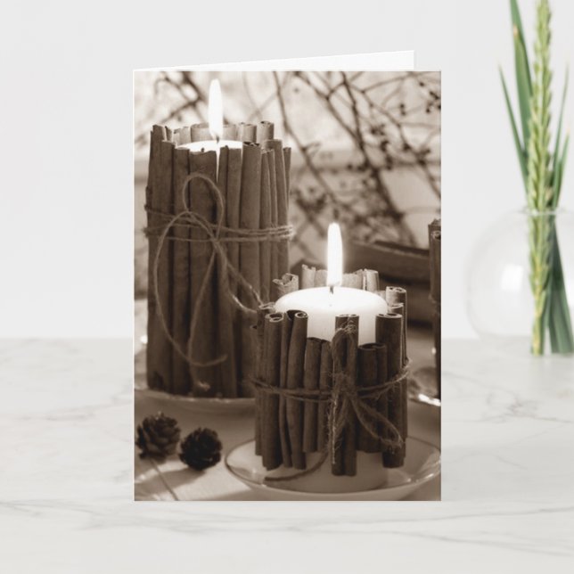 CARTES POUR FÊTES ANNUELLES CHALEUR, JOIE, AMOUR À NOËL (Devant)