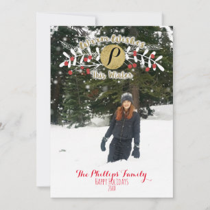 Cartes Pour Fêtes Annuelles Chaleureux souhaits cette photo de Noël d'hiver