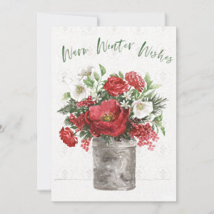 Cartes Pour Fêtes Annuelles Chaleureux Souhaits D'Hiver