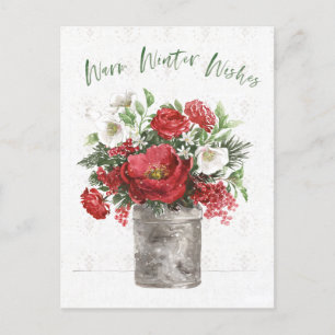 Cartes Pour Fêtes Annuelles Chaleureux Souhaits D'Hiver