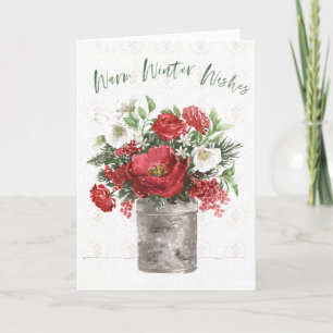 Cartes Pour Fêtes Annuelles Chaleureux Souhaits D'Hiver