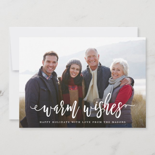 Cartes Pour Fêtes Annuelles Chaleureux souhaits Photo Holiday (Devant)