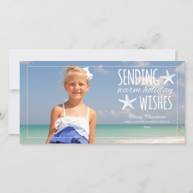 Cartes Pour Fêtes Annuelles Chaleureux voeux De Vacances | Salutation photo de (Devant)