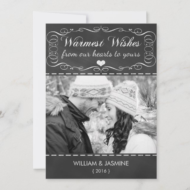 Cartes Pour Fêtes Annuelles Chaleureux Walkboard Christmas Flat Card (Devant)