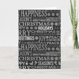 Cartes Pour Fêtes Annuelles Chalk Board voeux de Noël