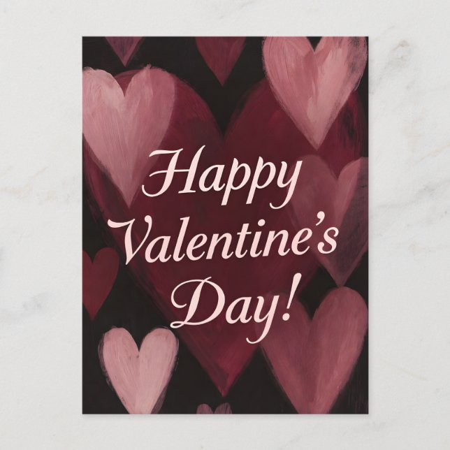 Cartes Pour Fêtes Annuelles Chalk Full Of Hearts Valentine's Day (Devant)