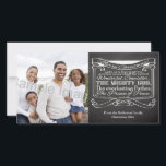 Cartes Pour Fêtes Annuelles Chalkboard<br><div class="desc">Personnalize,  Christmas Bible Vers item with Passage Scripture from Isaiah 9:6...  unto us a Son is given: et his name shall be called wonderful,  conseiller,  THE MIGHTY GOD,  The everlasting Father,  The Prince of Peace. L'Académie des Sciences de la Terre Tous les designs copyright © 2012 www.CuteComfy.com</div>