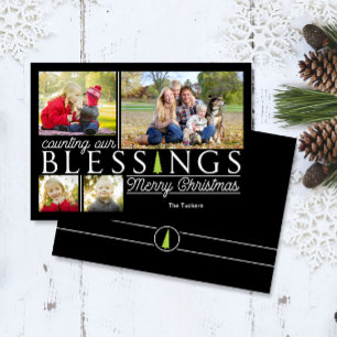 Cartes Pour Fêtes Annuelles Chalkboard Blessures Christmas Photo Card