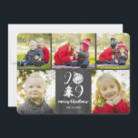 Cartes Pour Fêtes Annuelles Chalkboard Doodle Christmas 2019 Photo Collage<br><div class="desc">Obtenez "oohs and aahs" de la famille et des amis cette saison de Noël lorsque vous envoyez cette carte unique de Noël design présentant 5 photos et mettant en vedette un arrière - plan de tableau noir avec typographie fantaisie et icônes de doodle formant le texte "2019"! Contactez-nous si vous...</div>