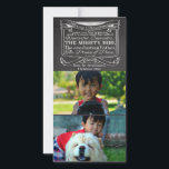 Cartes Pour Fêtes Annuelles Chalkboard Écriture Christian Noël 2 Pic<br><div class="desc">Deux de vos photos de famille préférées, avec un effet de craie blanche et de tableau noir unique et un passage de la Bible de Noël inspirant. Personnalisez cet article de Noël Bible Verse avec Écriture de Passage d'Ésaïe 9:6... Un Fils nous est donné : Et son nom sera appelé...</div>
