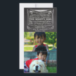Cartes Pour Fêtes Annuelles Chalkboard Écriture Christian Noël 2 Pic<br><div class="desc">Deux de vos photos de famille préférées, avec un effet de craie blanche et de tableau noir unique et un passage de la Bible de Noël inspirant. Personnalisez cet article de Noël Bible Verse avec Écriture de Passage d'Ésaïe 9:6... Un Fils nous est donné : Et son nom sera appelé...</div>