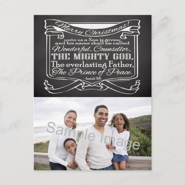 Cartes Pour Fêtes Annuelles Chalkboard Écriture Noël (Devant)