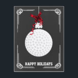 Cartes Pour Fêtes Annuelles chalkboard golfer Christmas Cards<br><div class="desc">chalkboard golf ball ornament Holiday Greeting Cards by interest. Professional holiday cards are industry specific holiday greetings cards. These occupation specific holiday cards will add a touch of uniqueness to your Holiday greetings</div>