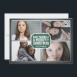 Cartes Pour Fêtes Annuelles Chalkboard Green Framed Holiday Photo Card<br><div class="desc">This rustic chalkboard style card is made exclusively for Zazzle and est idéal pour un yet nostalgic yet moderne holiday mailing. Marquee sentiment in green accents your photo with white typography. Add an Envelopments Holiday Stamp from our extensive postage collection to match parfaite with your greeting. Enveloppements enveloppes, rubans and...</div>