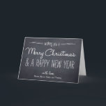 Cartes Pour Fêtes Annuelles Chalkboard Look Christmas Grey Card<br><div class="desc">Célébrez la saison avec cette carte de vacances moderne et élégante de Berry Berry Sweet.</div>