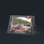 Cartes Pour Fêtes Annuelles Chalkboard Merry Christmas Family Photo Card<br><div class="desc">Chalkboard Typography Christmas Photo Card  Christmas Photo Card</div>