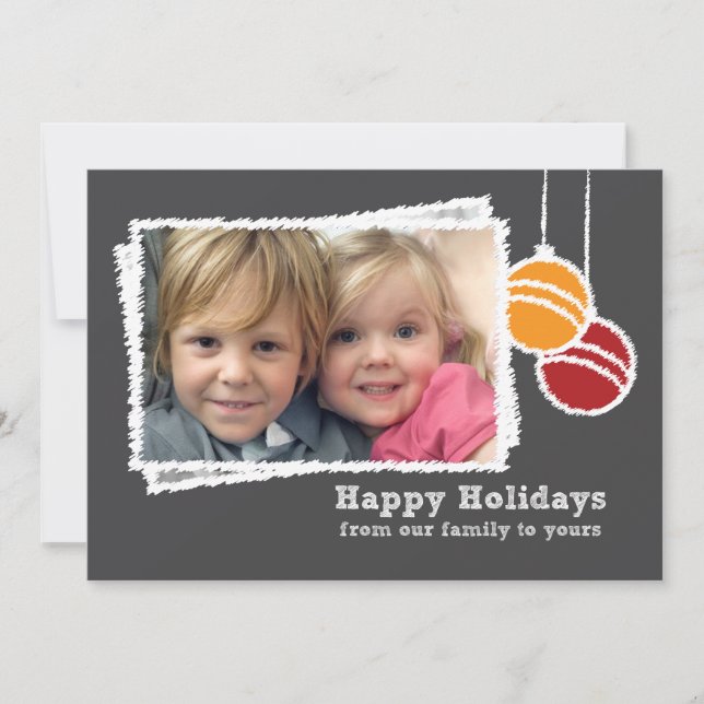 Cartes Pour Fêtes Annuelles Chalkboard Noël (Devant)