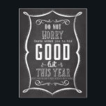 Cartes Pour Fêtes Annuelles Chalkboard Père Noël bonne liste Noël<br><div class="desc">Funny Carte postale à envoyer pour Noël,  Vous avez fait Père Noël Bonne liste</div>