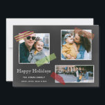 Cartes Pour Fêtes Annuelles Chalkboard Washi Bande Multiphoto Collage<br><div class="desc">Chalkboard Washi Bande Multiphoto Collage Carte de vacances</div>